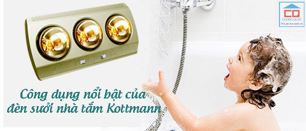 Đèn sưởi nhà tắm Kottmann với nhiều công dụng nổi bật