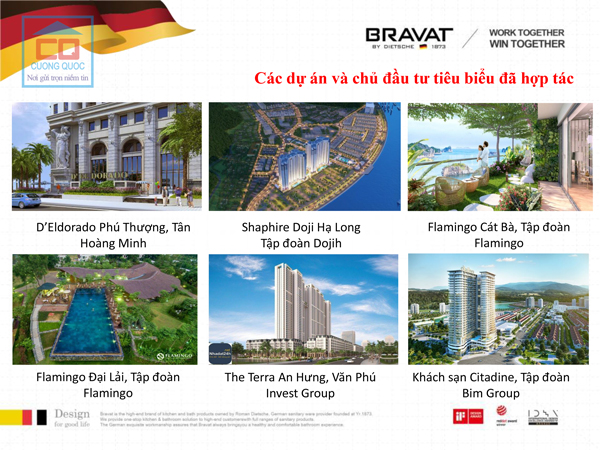 Bravat là lựa chọn của các công trình đẳng cấp tại Việt Nam