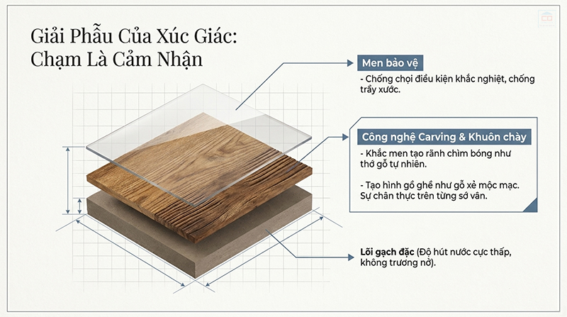 Cấu tạo gạch giả gỗ Viglacera