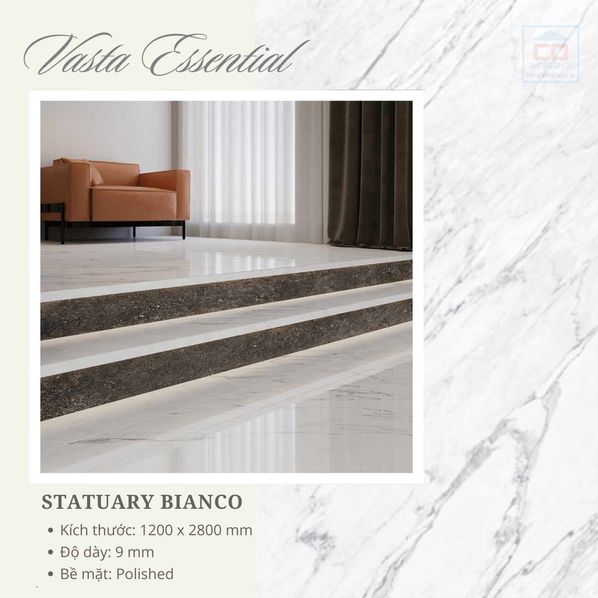 Các mẫu đá và phối ảnh Vasta Essential