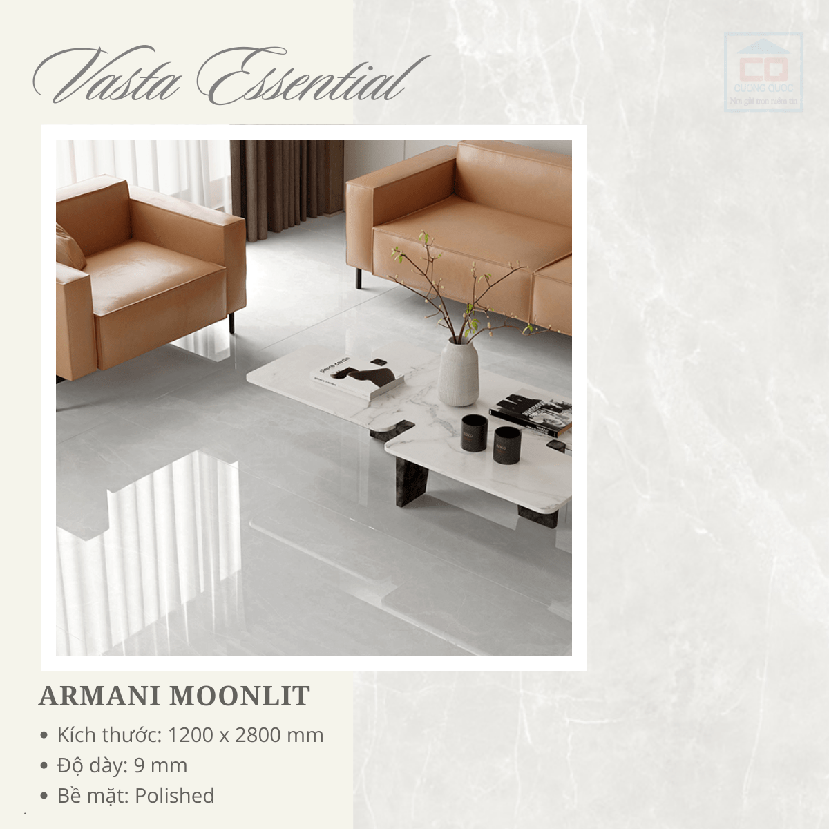 Các mẫu đá và phối ảnh Vasta Essential