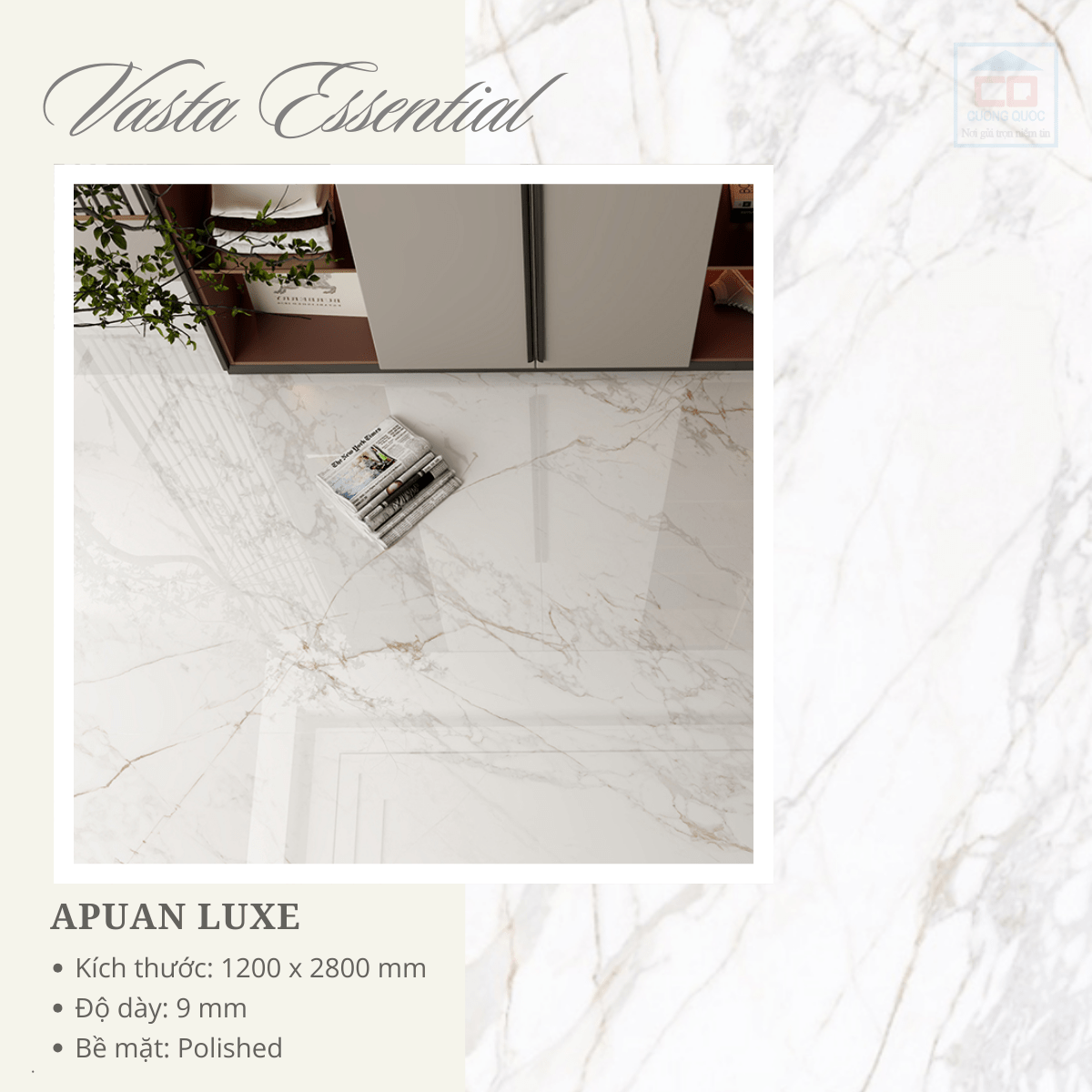 Các mẫu đá và phối ảnh Vasta Essential