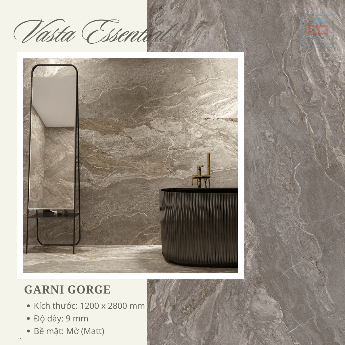 Các mẫu đá và phối ảnh Vasta Essential