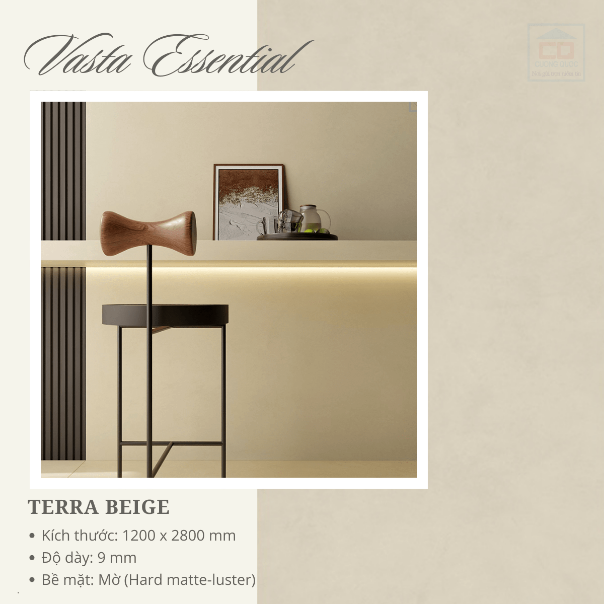 Các mẫu đá và phối ảnh Vasta Essential