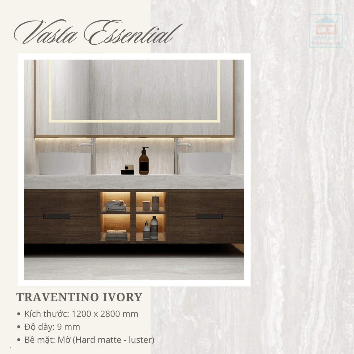 Các mẫu đá và phối ảnh Vasta Essential