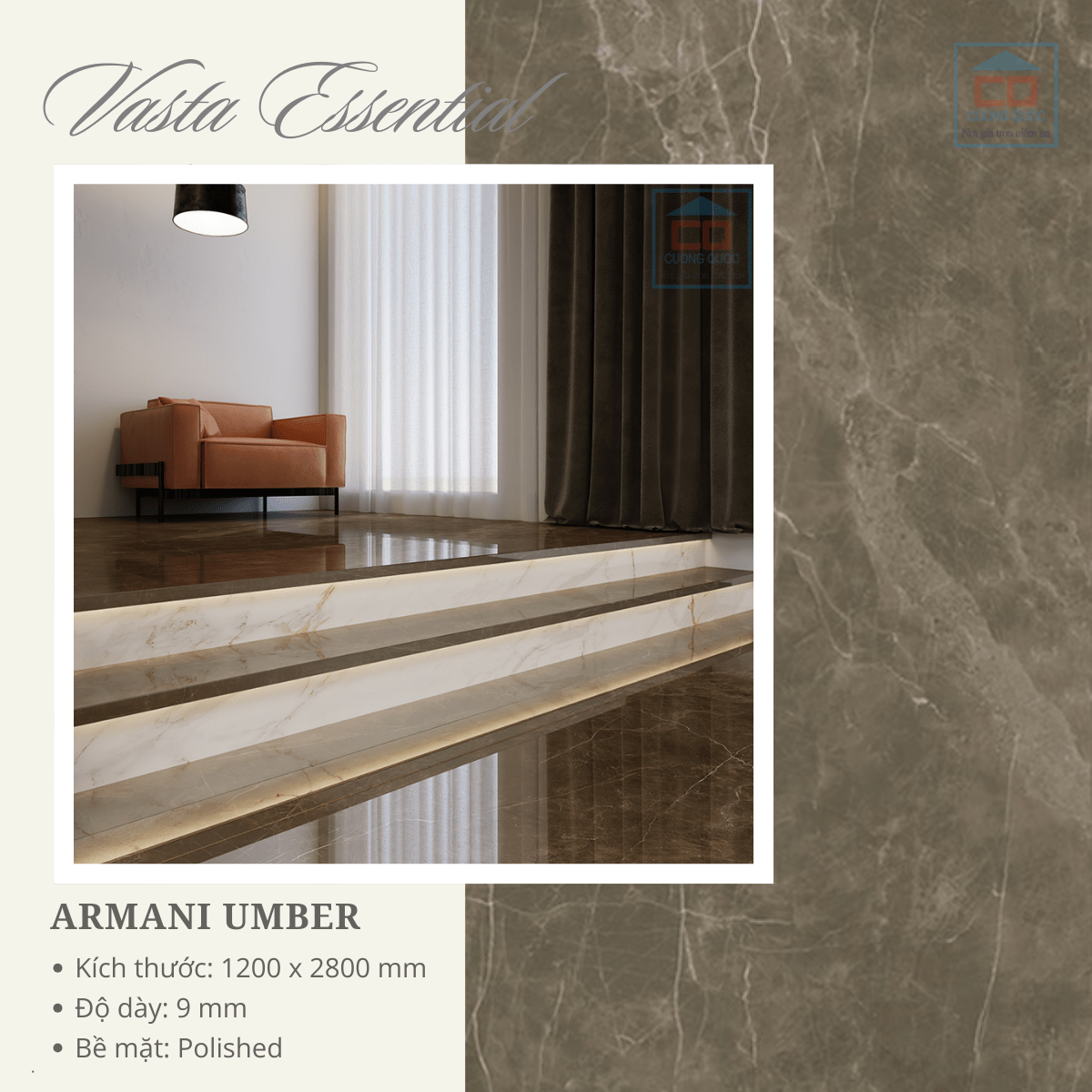 Các mẫu đá và phối ảnh Vasta Essential