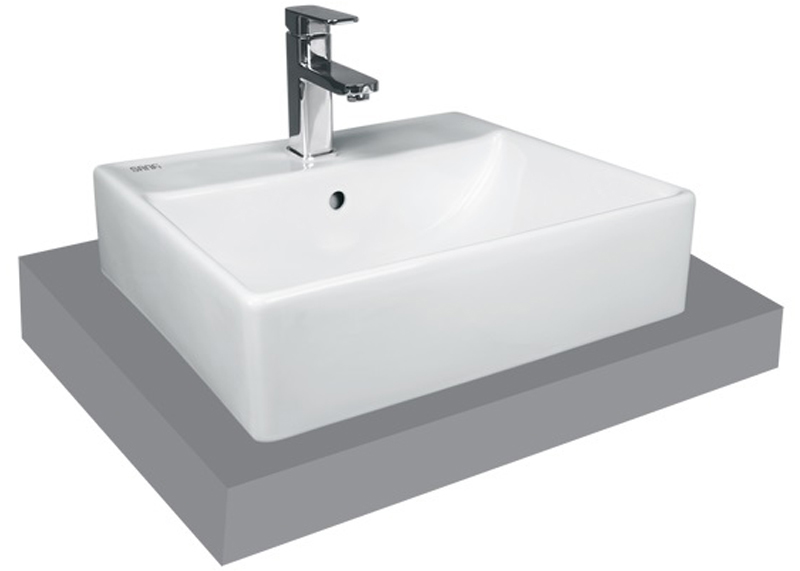 Chậu rửa mặt Viglacera Sanfi S503 đặt bàn