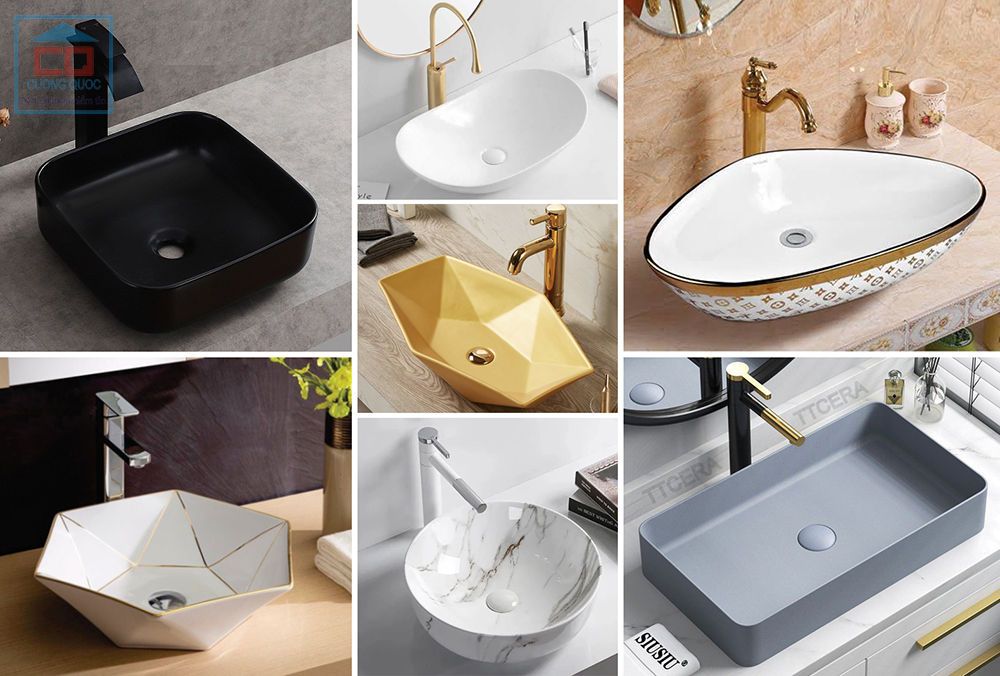 Chậu rửa mặt đặt bàn đa dạng mẫu mã