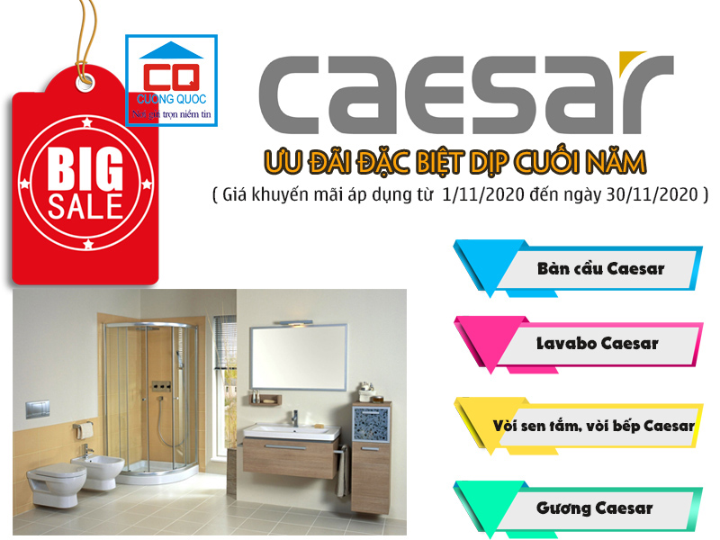khuyến mãi thiết bị vệ sinh caesar
