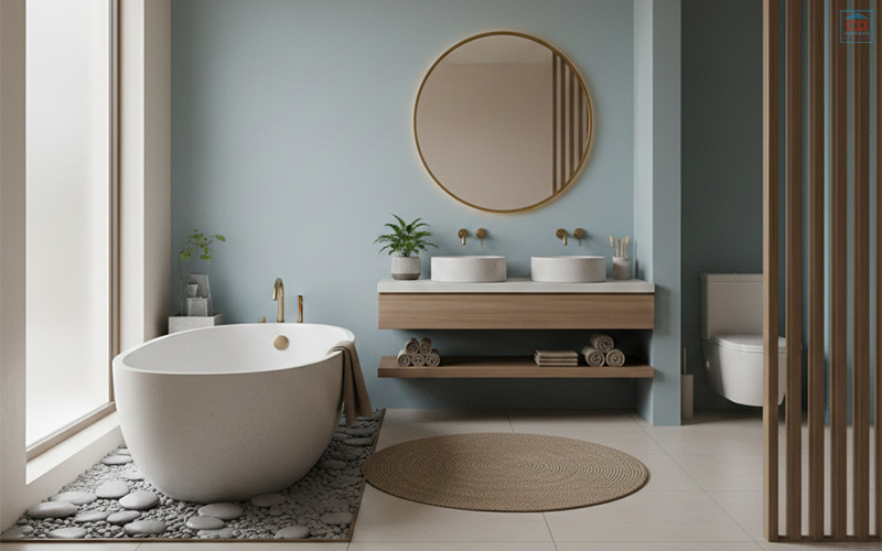 Cách bố trí nội thất phòng tắm khoa học, tiện nghi và thẩm mỹ