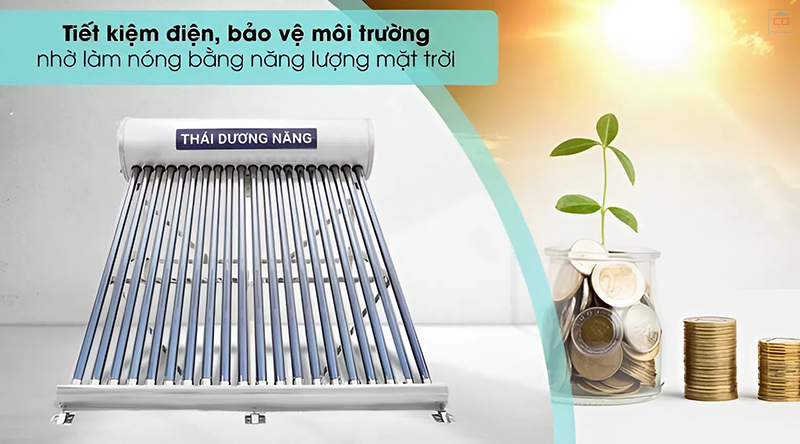 Ưu điểm của máy nước nóng năng lượng mặt trời