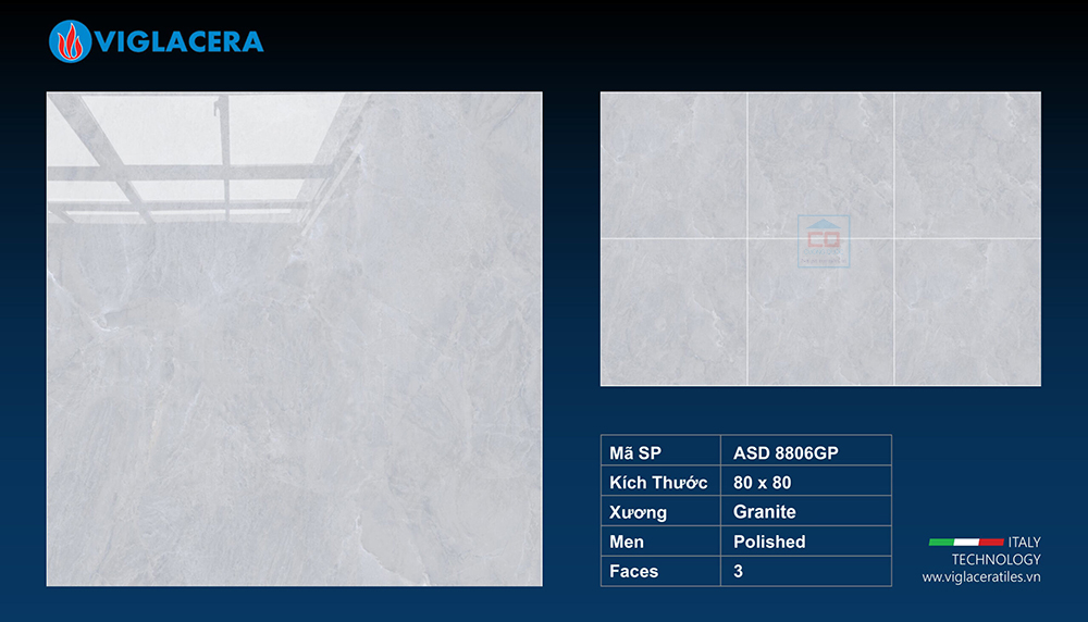 Gạch 80x80 Viglacera ASD 8806GP