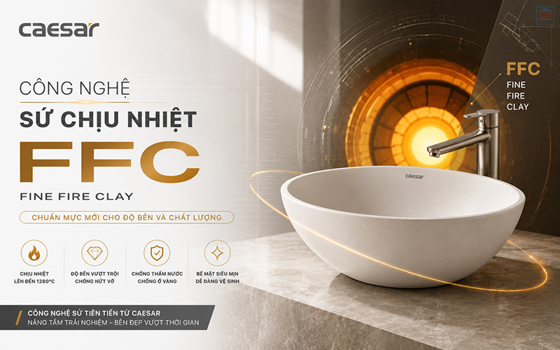 Ưu điểm công nghệ sứ chịu nhiệt FFC của Caesar