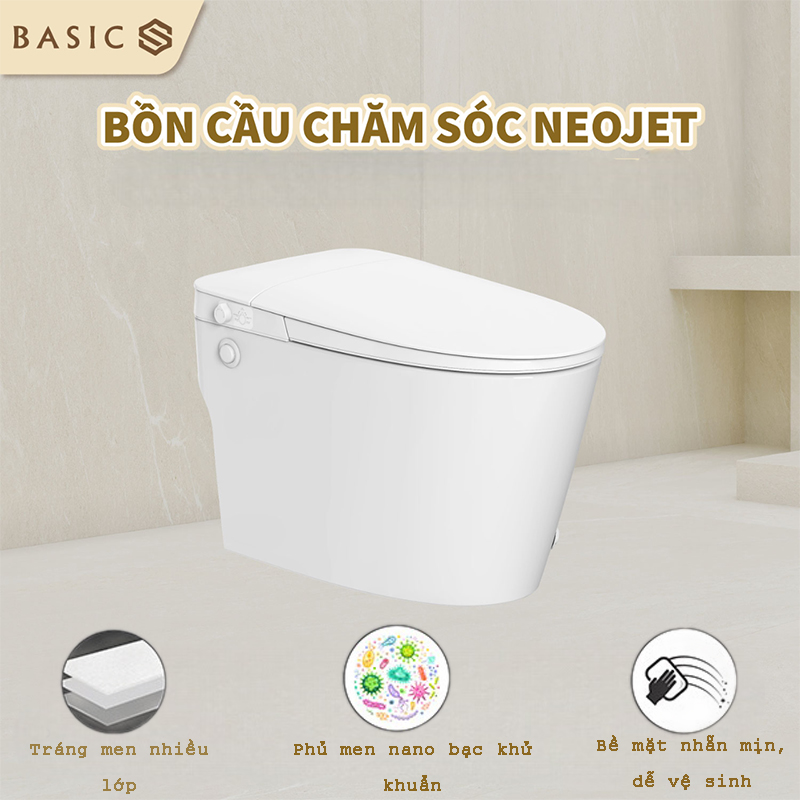 Bồn cầu Neo Jet phủ men kháng khuẩn