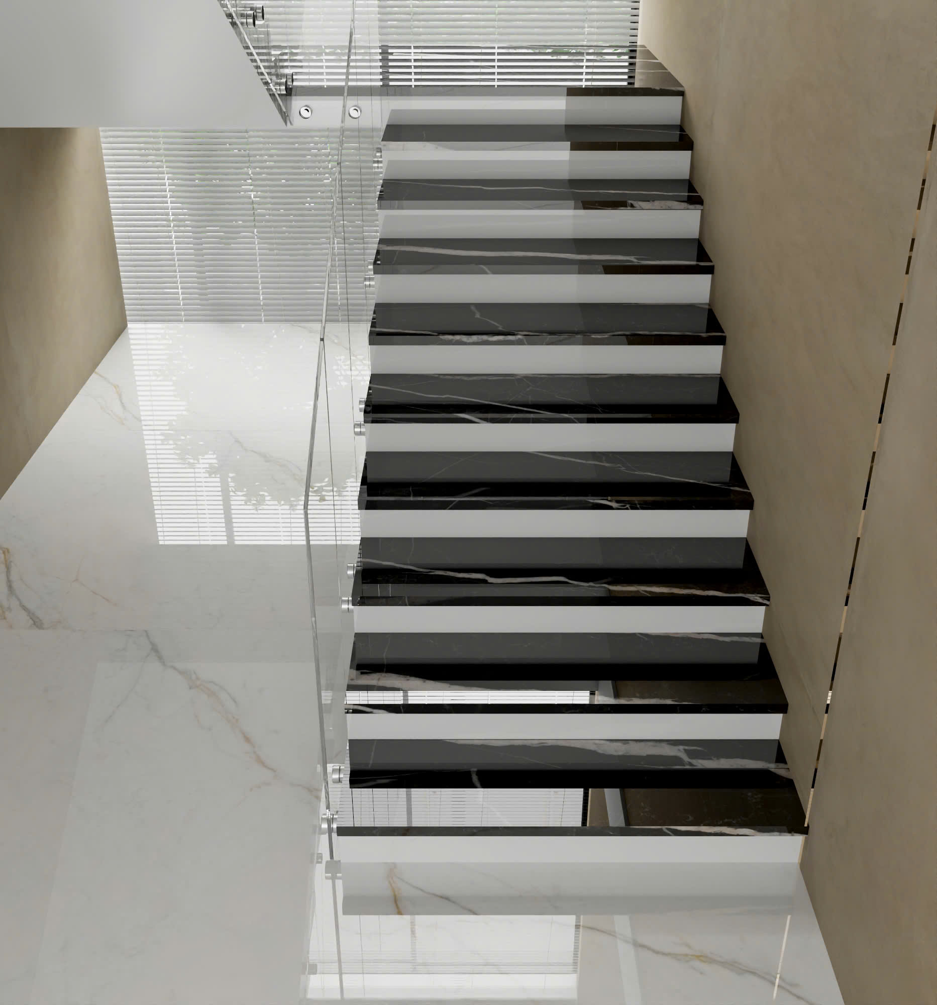 Phối cảnh đá nung kết Vasta Black Maquina