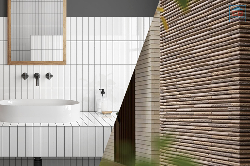 Sự khác nhau giữa gạch thẻ nội thất và ngoại thất