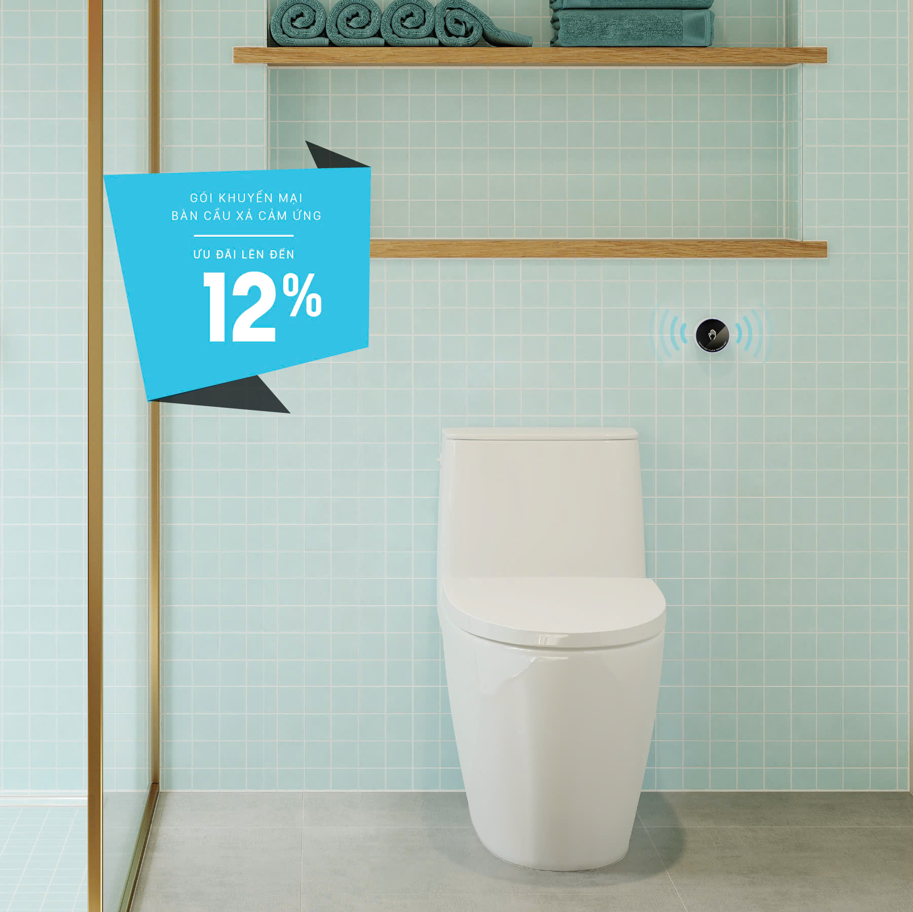 Bàn cầu xả cảm ứng – Giảm đến 12%