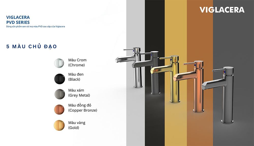 Màu sen vòi mạ PVD của Viglacera