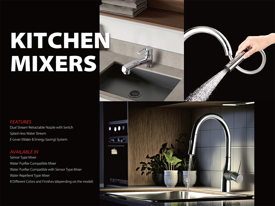 Vòi bếp cảm biến & vòi lọc nước KVK Nhật Bản