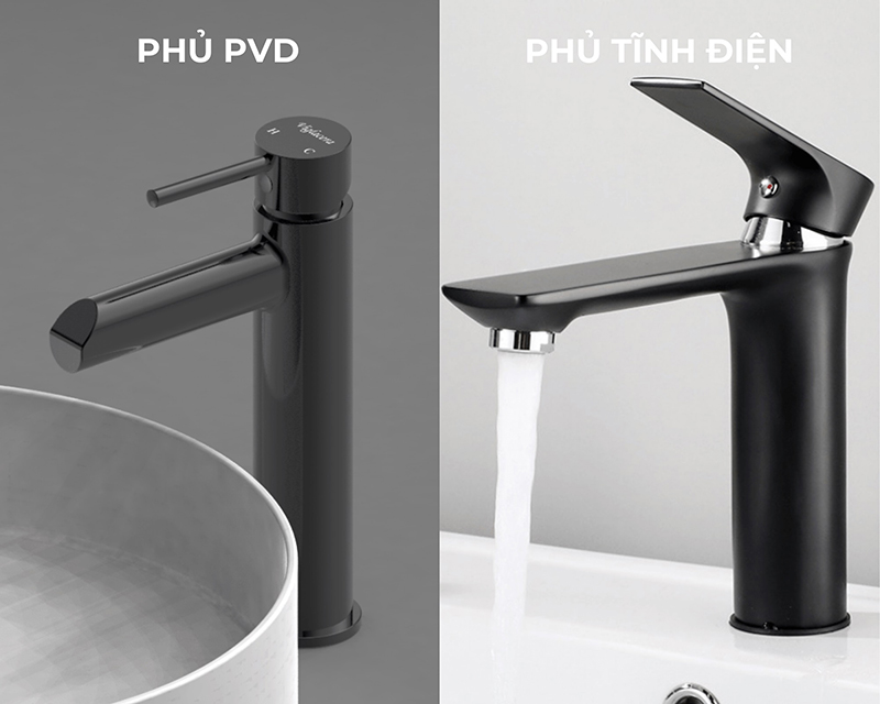 So sánh phủ PVD và phủ tĩnh điện