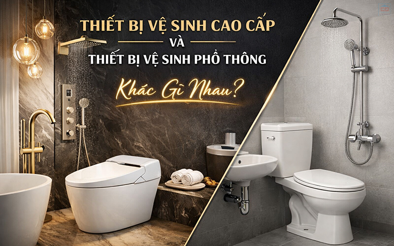 So sánh thiết bị vệ sinh cao cấp và phổ thông