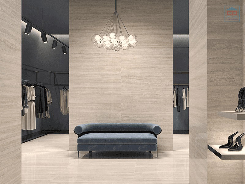 Phối cảnh gạch kích thước 60x10 cm