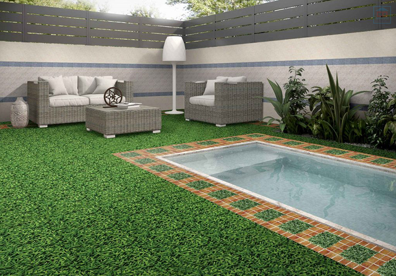 Phối cảnh gạch giả cỏ