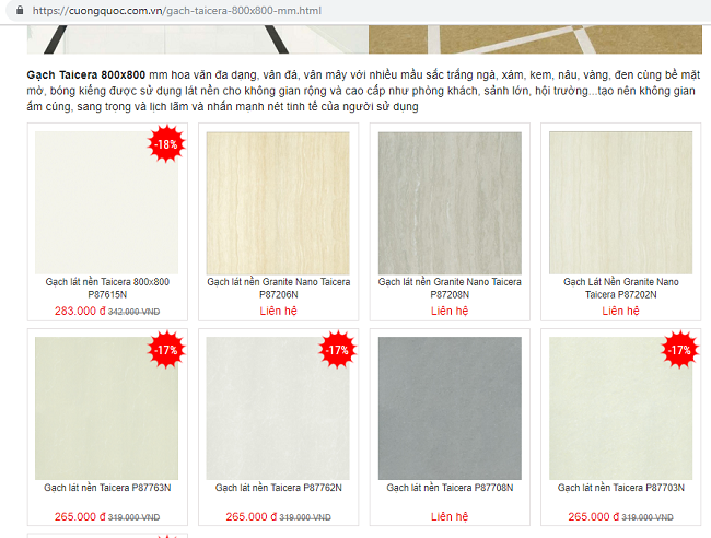 gạch l&aacute;t nền 80x80-