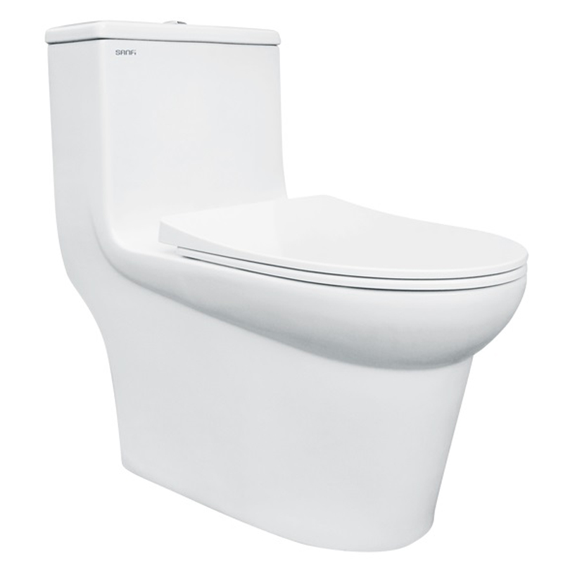 Bồn cầu 1 khối Sanfi S306 nắp êm