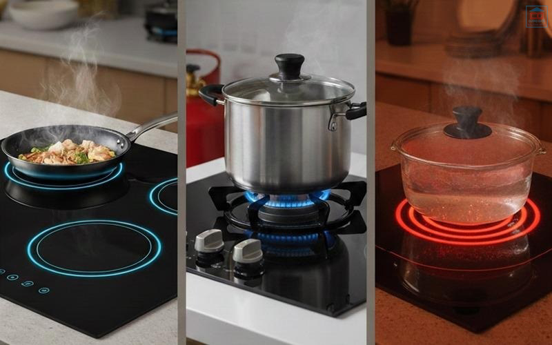 So sánh bếp gas, bếp từ và bếp hồng ngoại