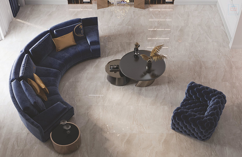 Gạch lát sàn phòng khách đẹp