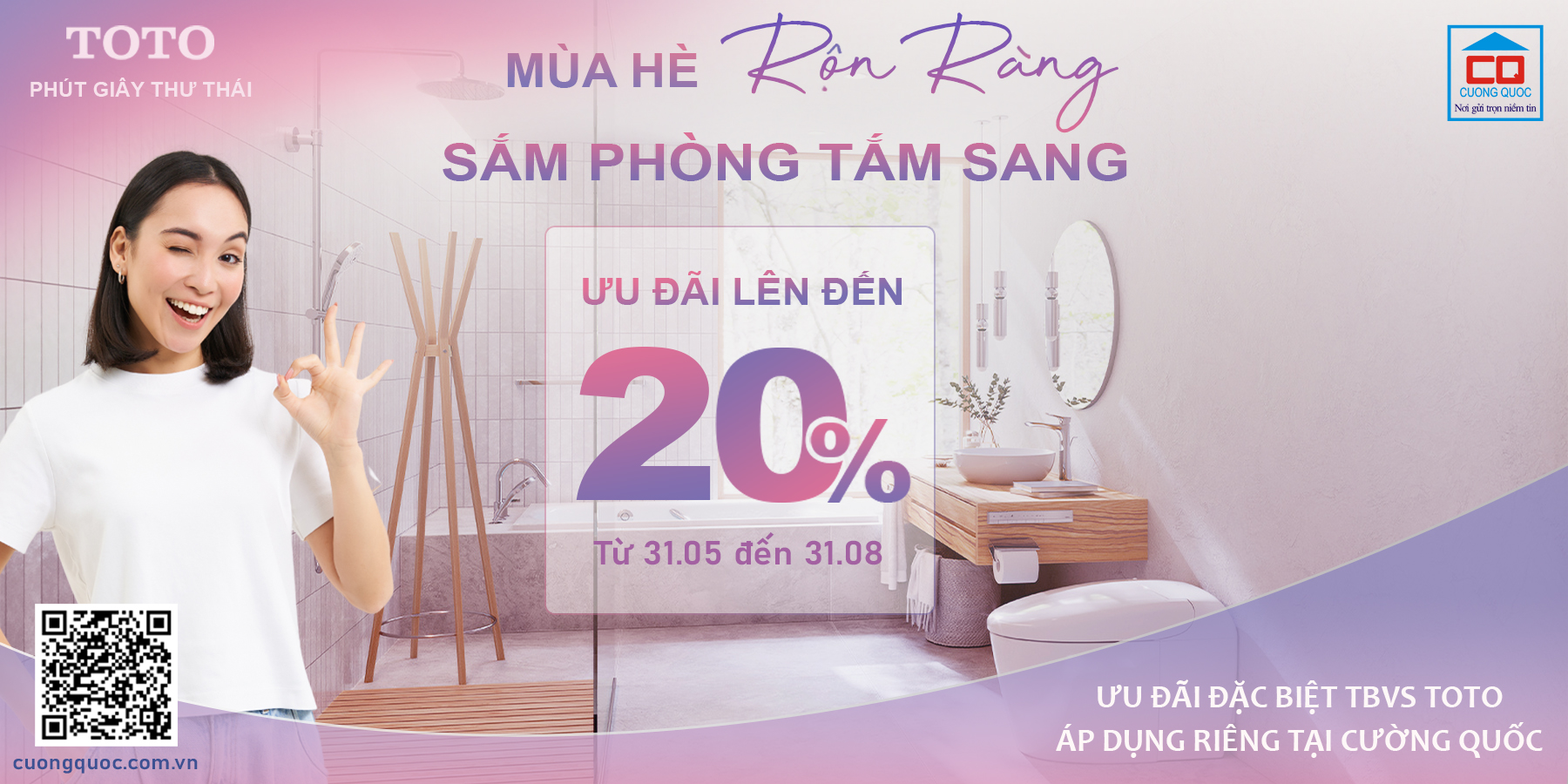 Chương trình khuyến mãi thiết bị vệ sinh TOTO lên tới 20%