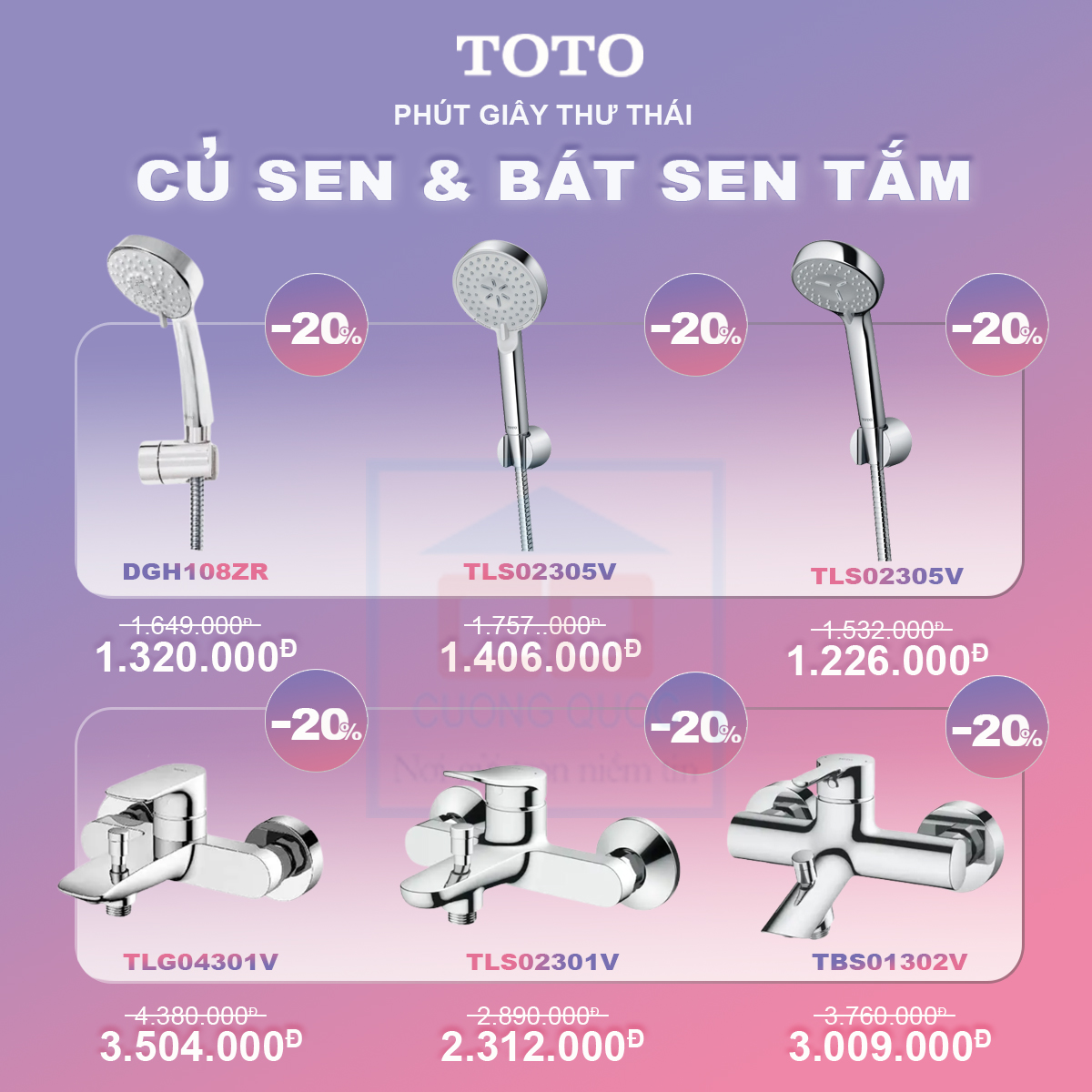 Khuyến mãi tay sen, củ sen tắm cao cấp TOTO