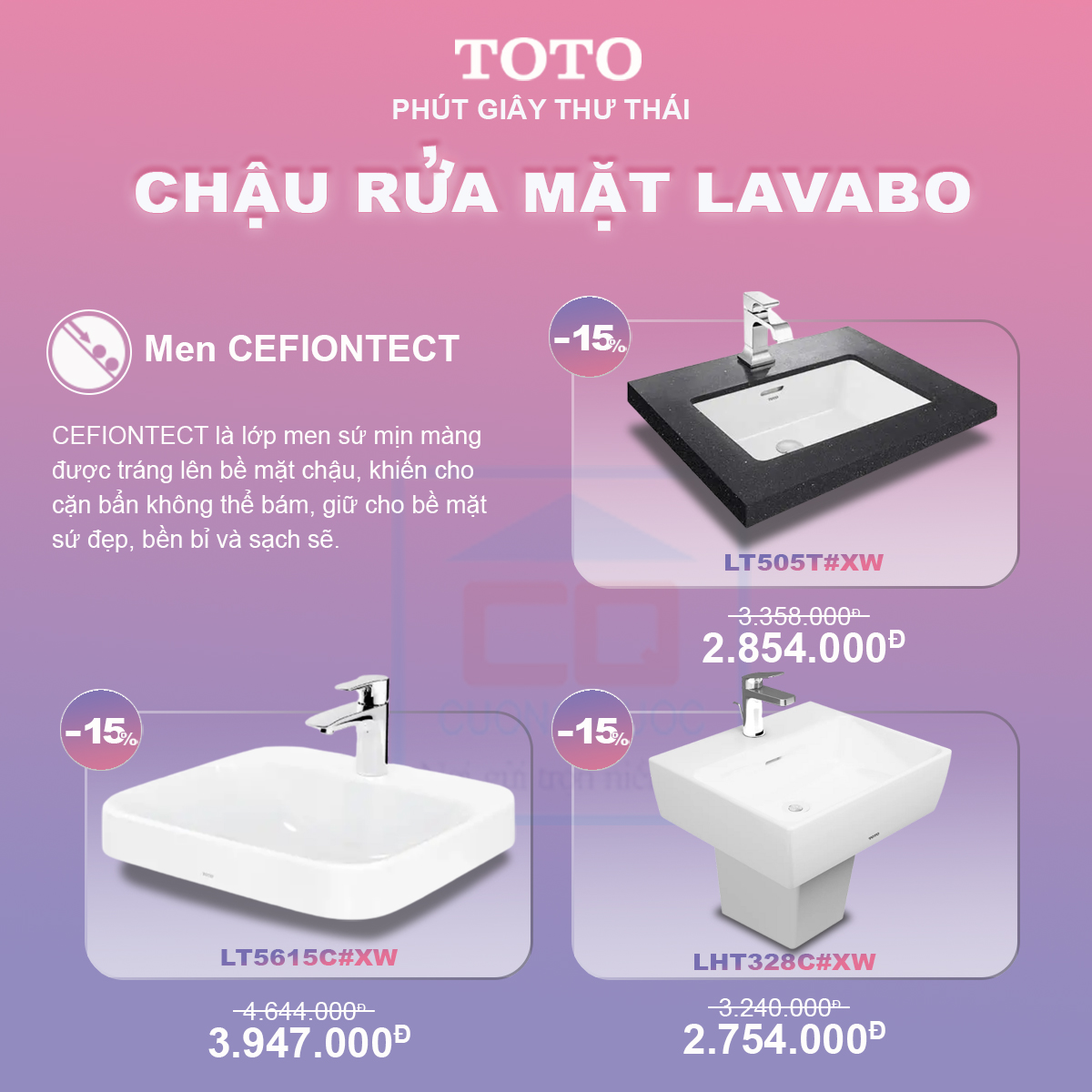 Khuyến mãi chậu rửa mặt lavabo cao cấp TOTO