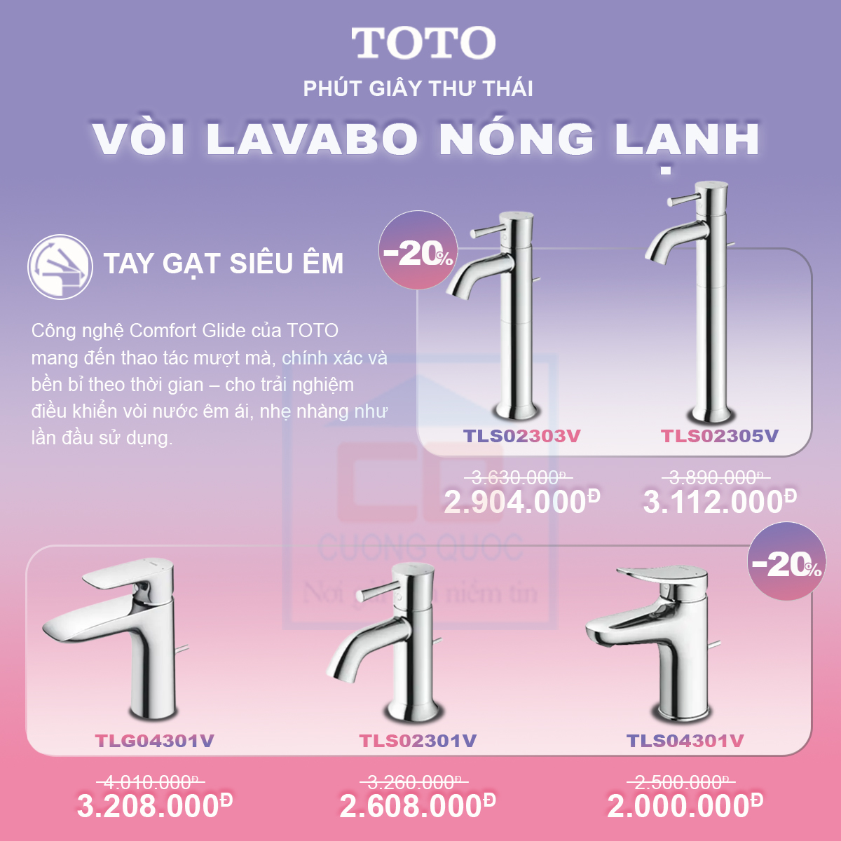 Khuyến mãi vòi rửa lavabo cao cấp TOTO