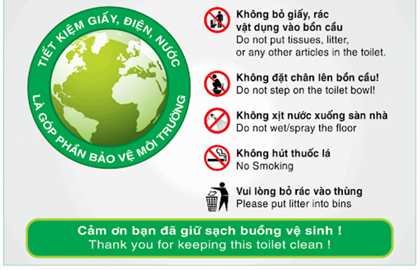 Nội quy nhà vệ sinh nơi công cộng 
