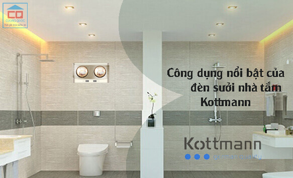 Công dụng nổi bật của đèn sưởi nhà tắm Kottmann