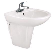 Chậu rửa treo tường Viglacera V02.5 + Chân chậu V02.5