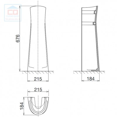 Chân chậu Viglacera VI1T