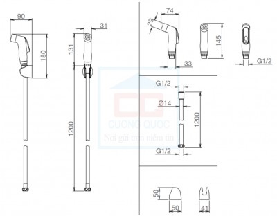 Vòi xịt nhà vệ sinh Viglacera VG826(VGXP6)