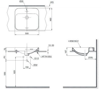 Chậu rửa đặt bàn TOTO LT5615C#XW