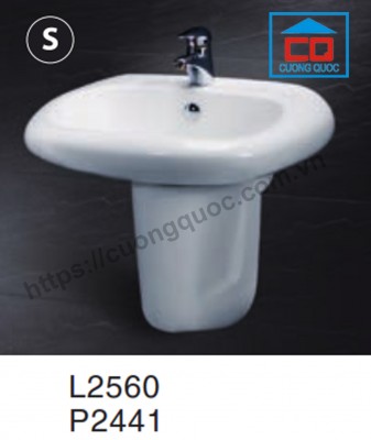 Chậu Lavabo chân lửng Caesar L2560+P2441