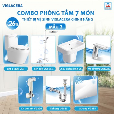 Bộ thiết bị vệ sinh Viglacera cho công trình 3