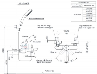 Vòi gật gù nóng lạnh TOTO TBG03302VA (TBG03302V)