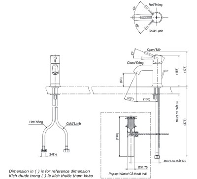 Vòi chậu gật gù nóng lạnh TOTO TLS02301V