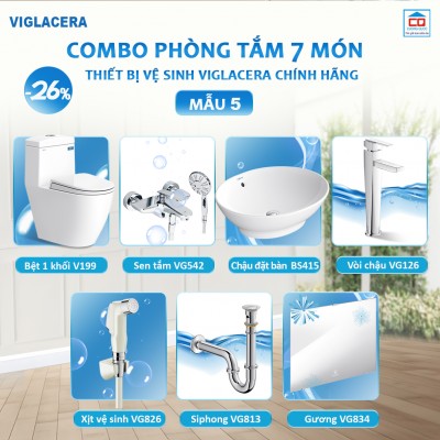 Bộ thiết bị vệ sinh Viglacera cho công trình - Mẫu 5