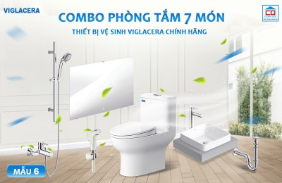 Bộ thiết bị vệ sinh Viglacera cho công trình - Mẫu 6