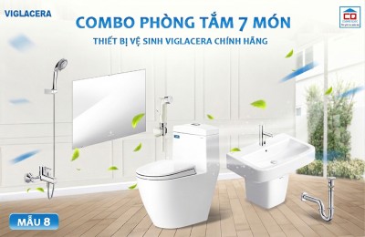 Mẫu thiết bị vệ sinh Viglacera cho công trình - Bộ 8