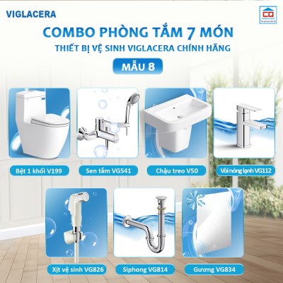 Mẫu thiết bị vệ sinh Viglacera cho công trình - Bộ 8