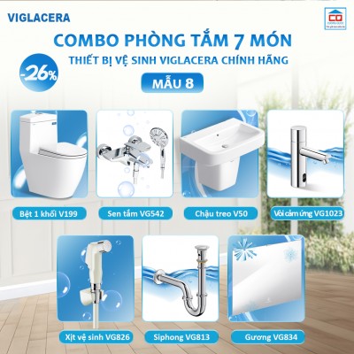 Mẫu thiết bị vệ sinh Viglacera cho công trình - Bộ 8